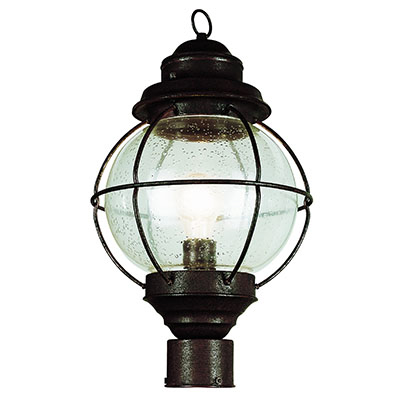 Trans Globe Lighting 69905 RBZ 1 Light Post Lantern in Rustic Bronze
